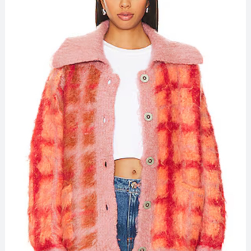 Free People Harper Cardi Cardigan Sweater in Cinnamon Spice Combo XS/S